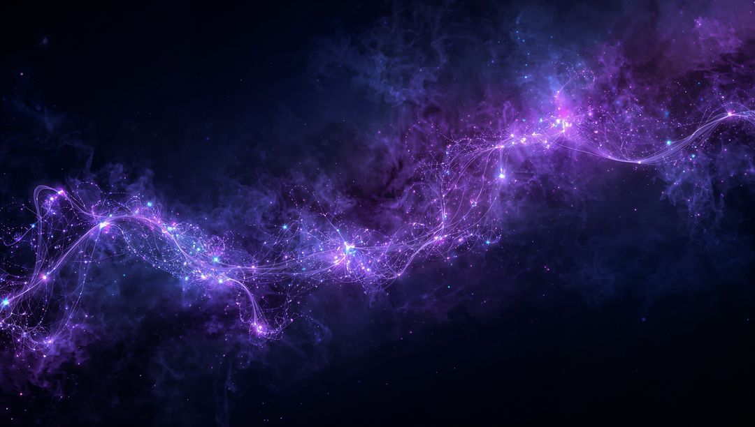 Luminescent Nebula Wave in Cosmic Darkness