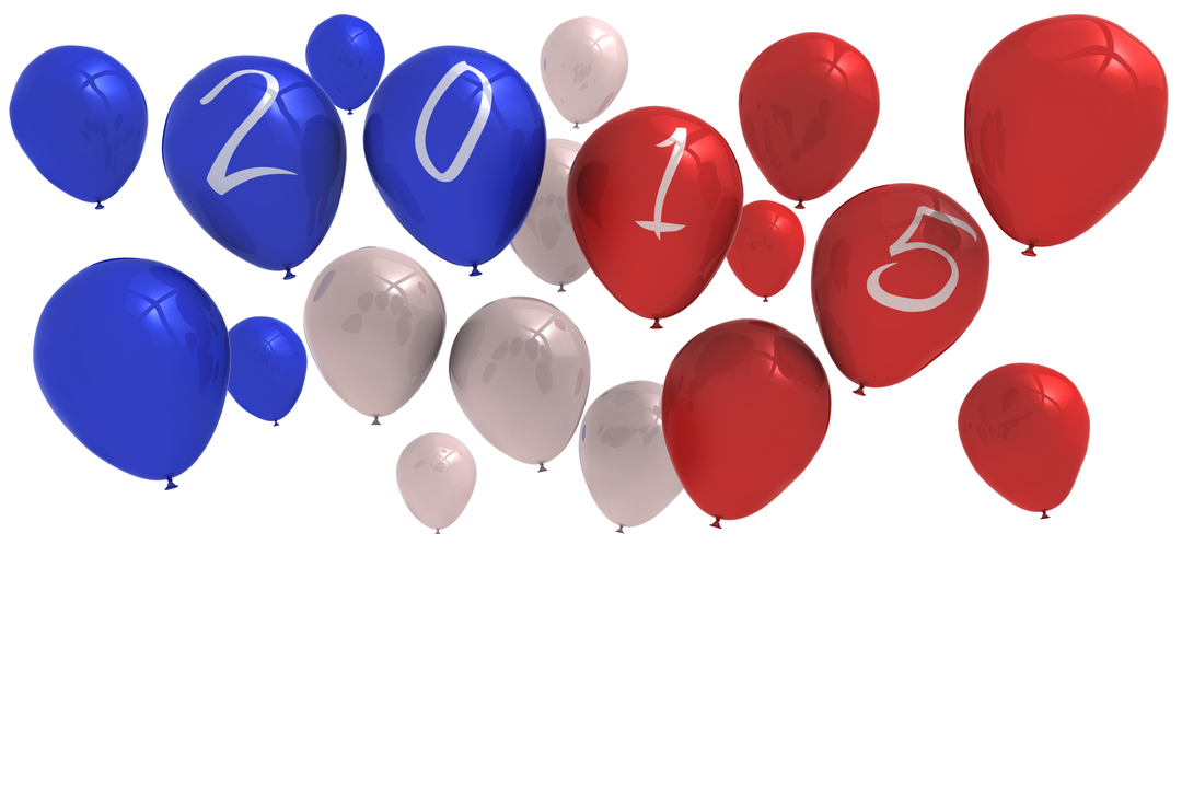 Festive 2015 Balloons on Transparent Background - Download Free Stock Images Pikwizard.com