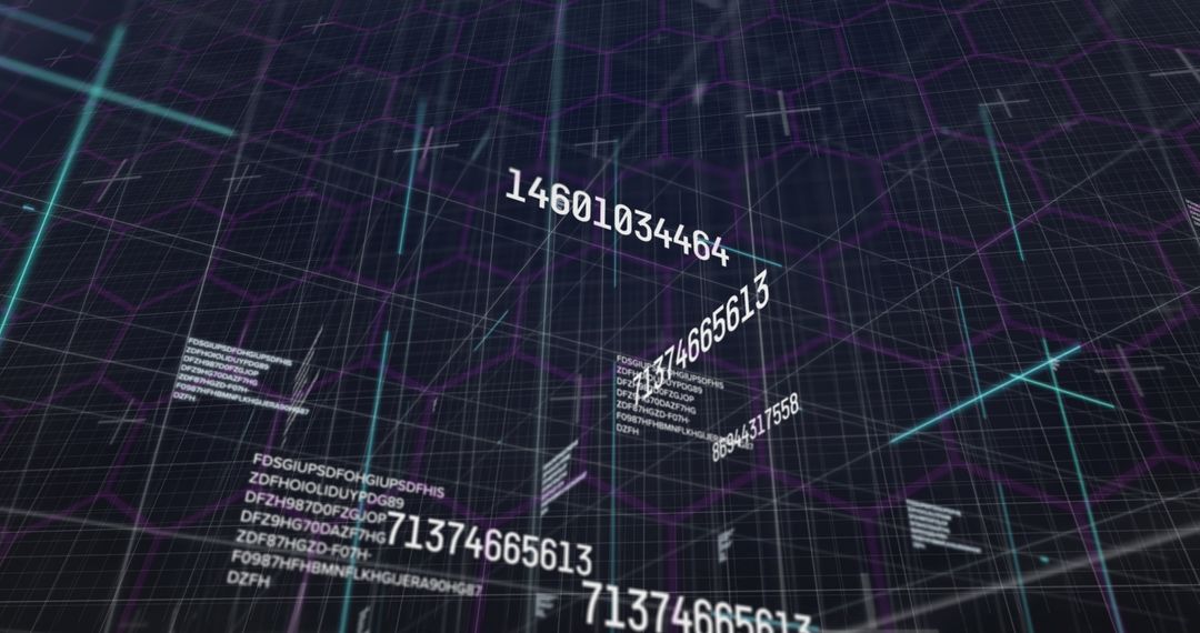Dynamic Numbers and Data Processing in a High-Tech Virtual Space - Free Images, Stock Photos and Pictures on Pikwizard.com