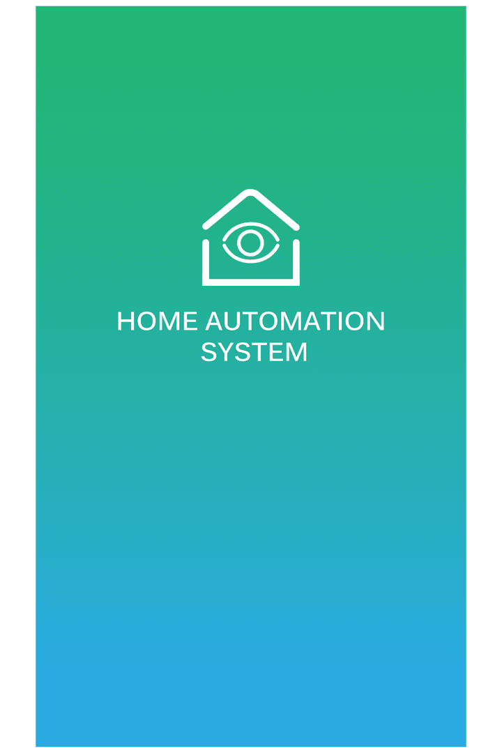 Minimalist Home Automation System Design on Transparent Background