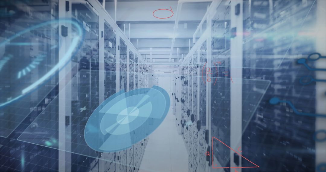 Complex Data Processing and Mathematical Interface in Server Room