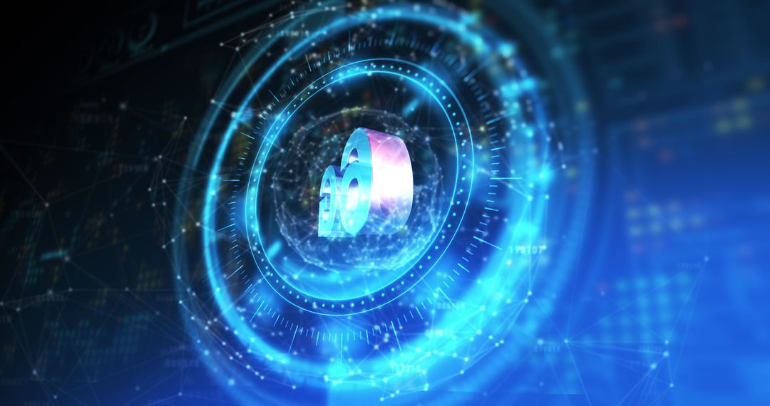 Futuristic 6G Technology Concept with Digital Interface