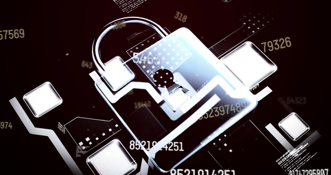 Digital Security Lock Representing Online Data Protection