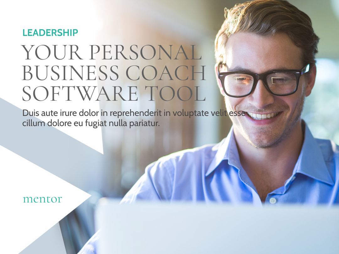 Smiling Professional Engaging with Business Coach Software
