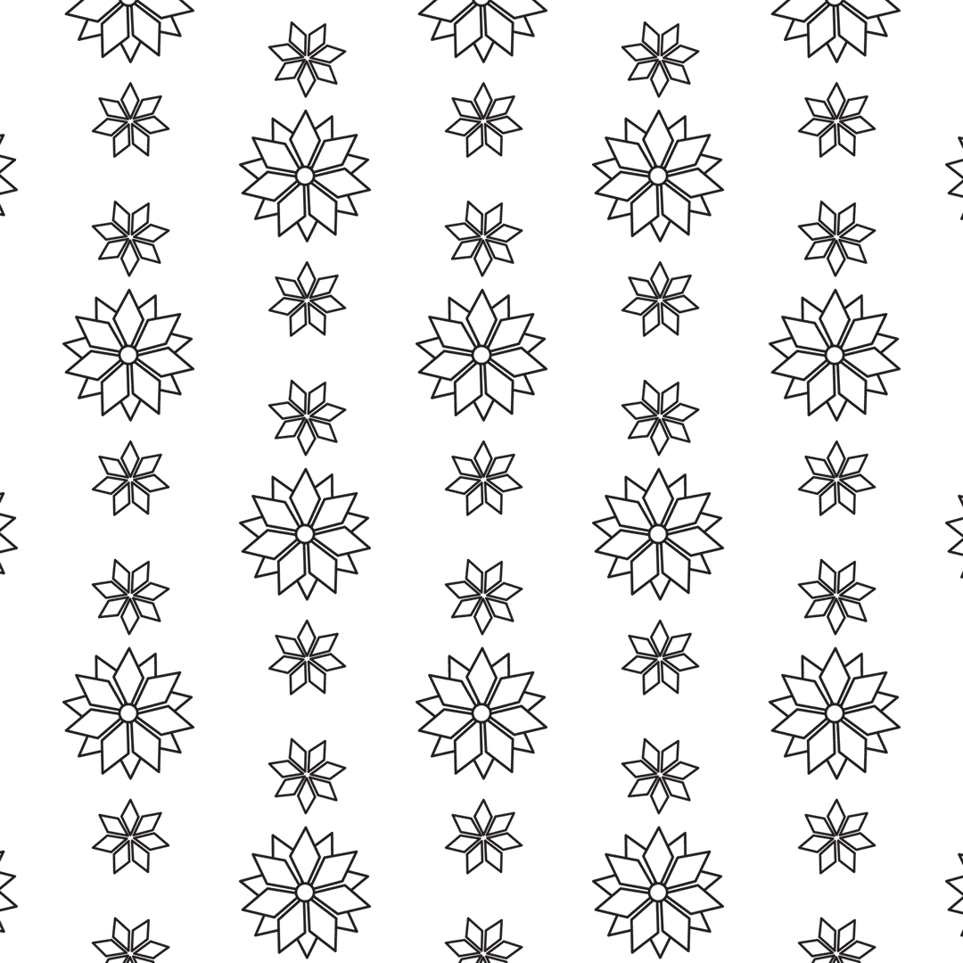 Abstract Floral Pattern on Transparent Background