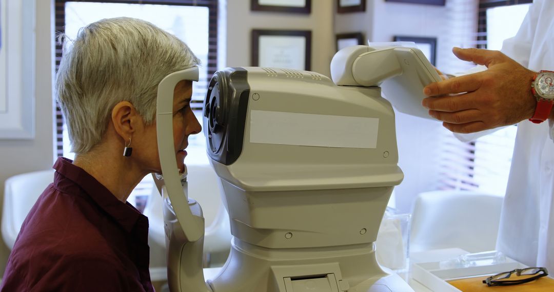 Senior Woman Receiving Eye Exam at Clinic - Free Images, Stock Photos and Pictures on Pikwizard.com