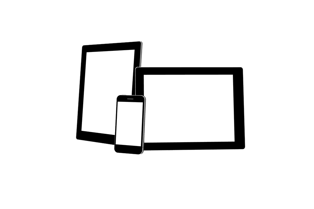 Transparent Devices Silhouette Modern Electronics Tech Mockup