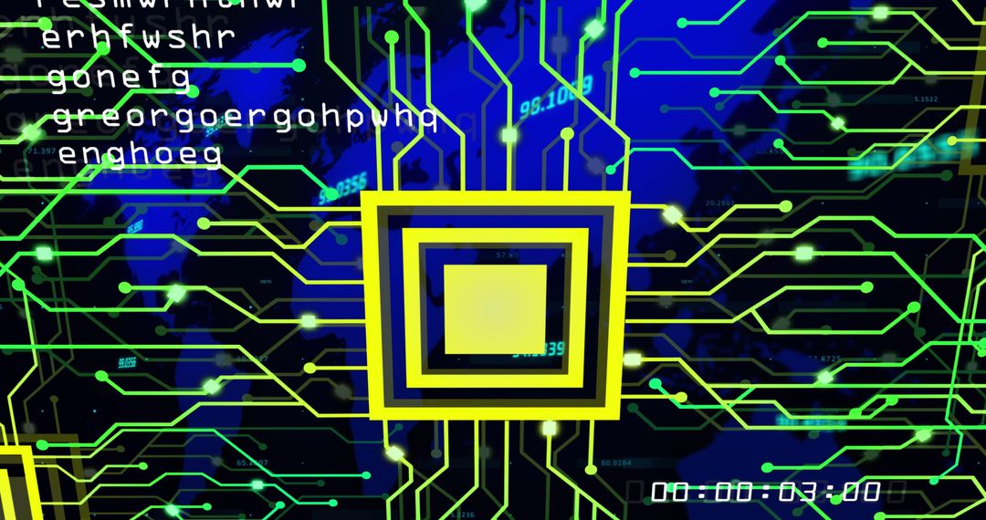 Global Digital Interface Technology World Map Network