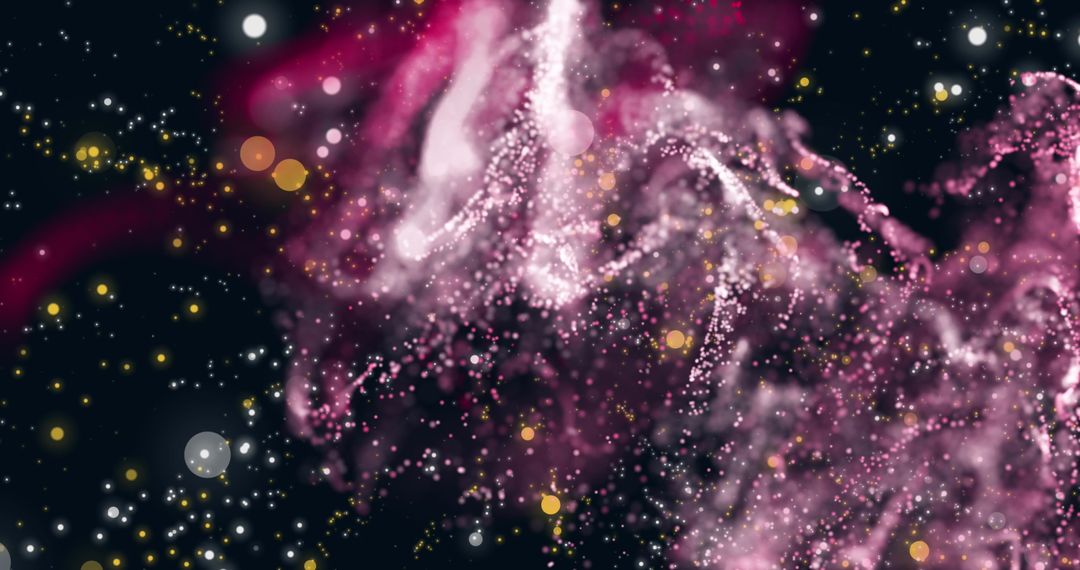 Abstract Light Waves with Sparkling Bokeh Effects