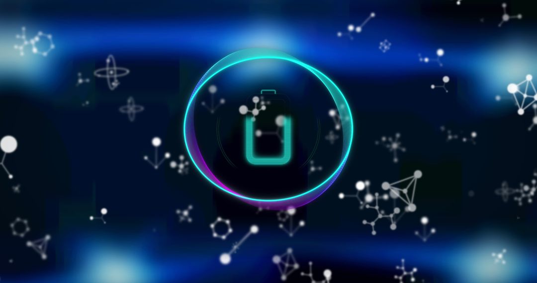 Connected Circle with Digital Network Particles