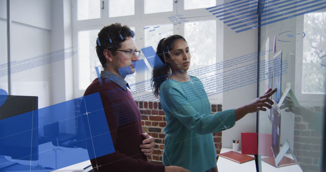 Experts Analyzing Innovative Interface in Modern Workspace