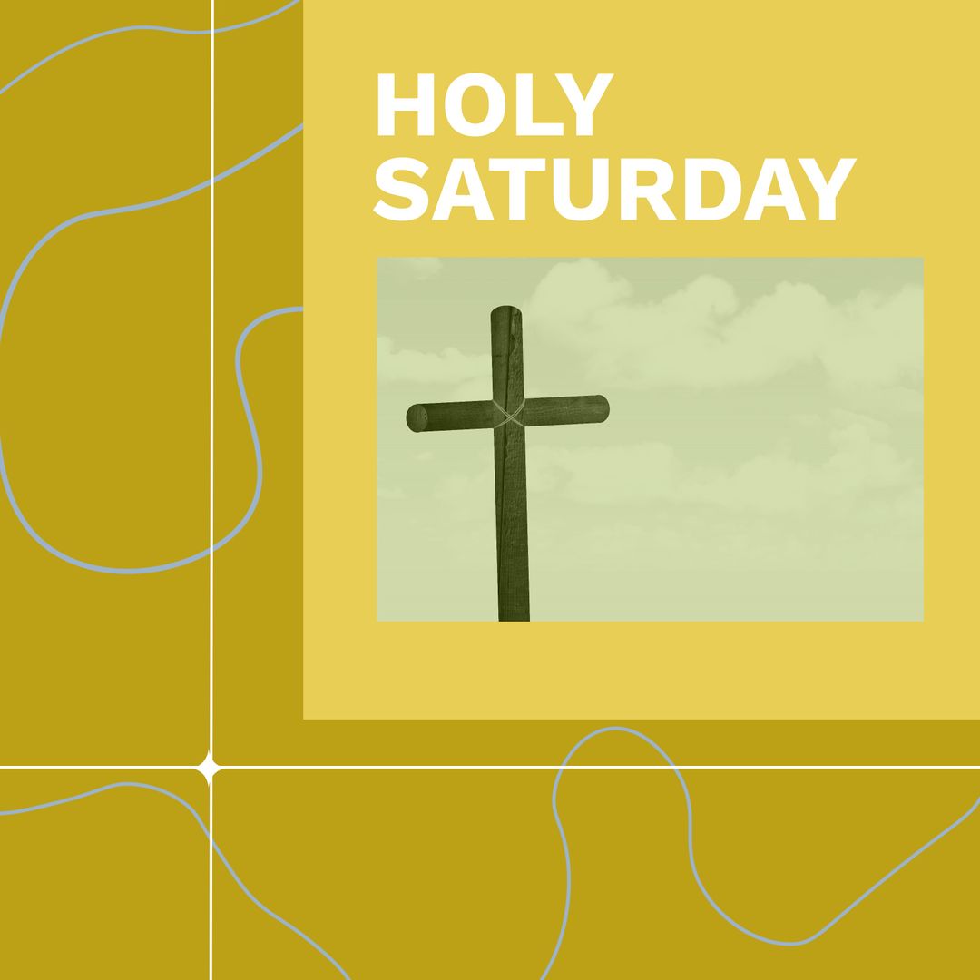 Holy Saturday Celebrating Christian Tradition with Cross and Clouds