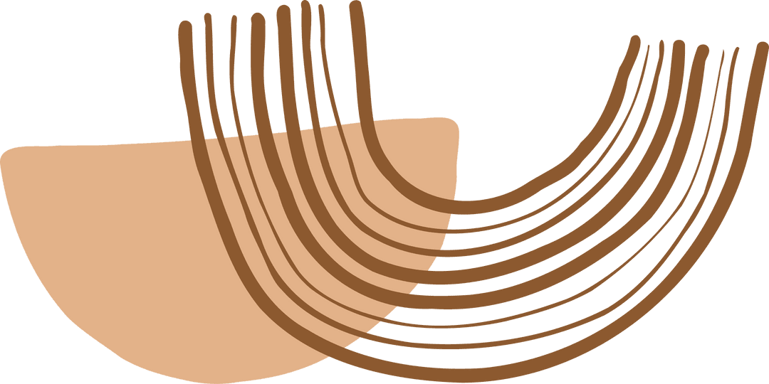 Transparent Geometric Abstract Pattern with Brown Arches