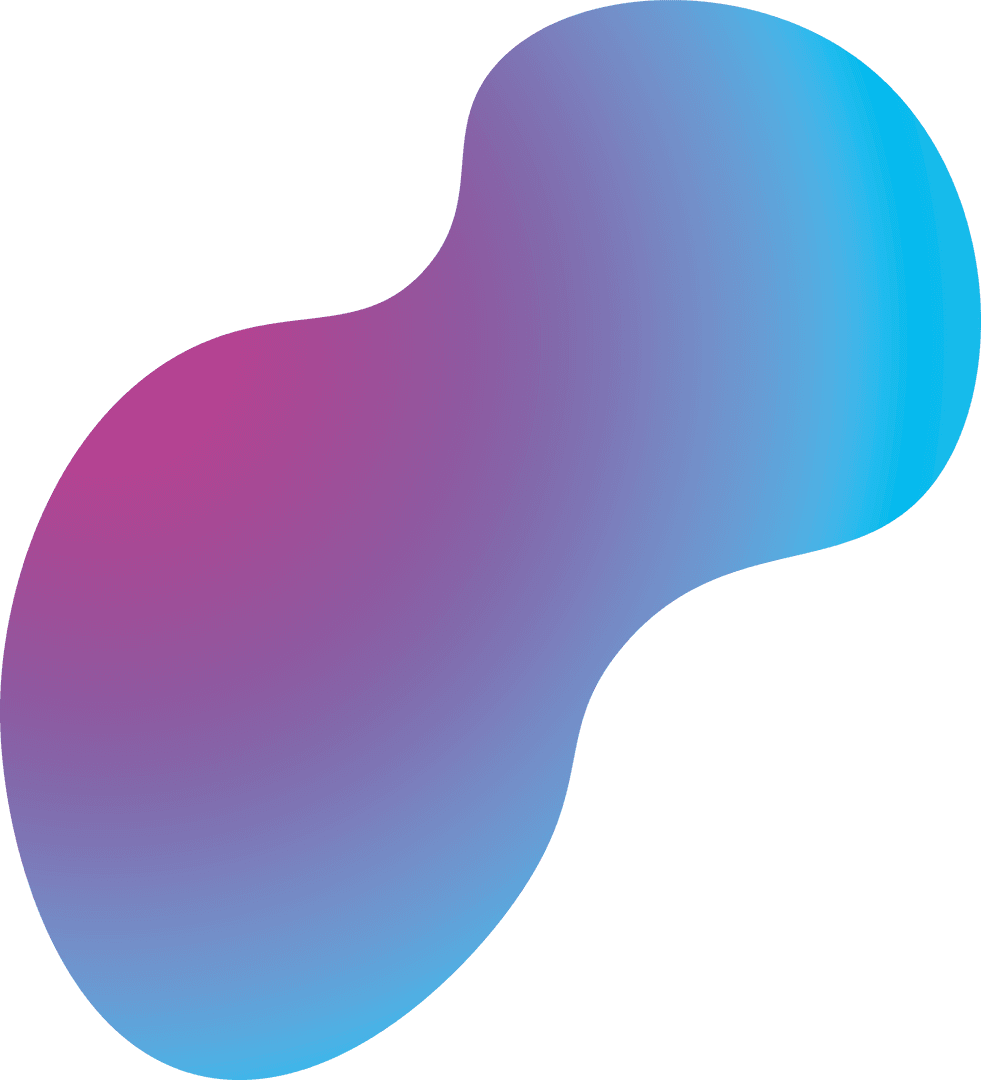 Colorful Blue and Purple Abstract Shape on Transparent Background