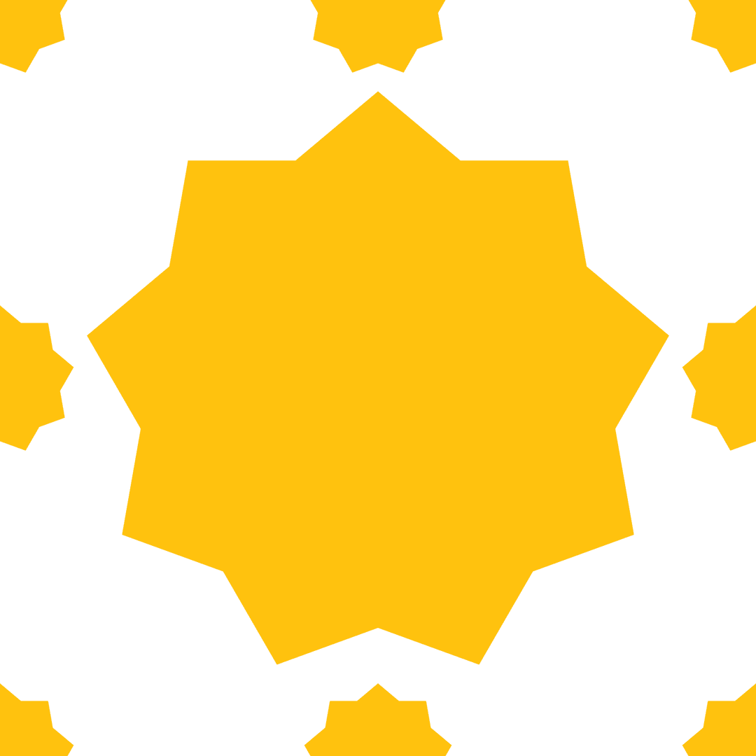 Geometric Yellow Symbol Pattern on Transparent Background