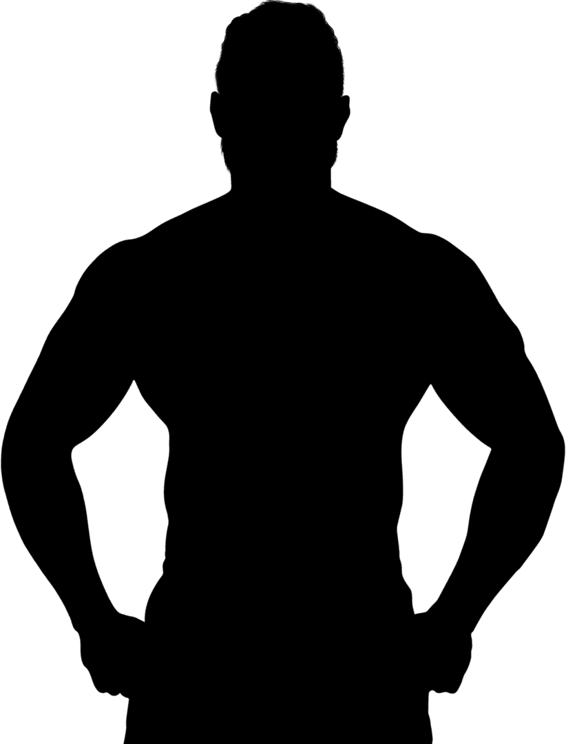 silhouette of strong man on transparent background for design projects - Download Free Stock Images Pikwizard.com