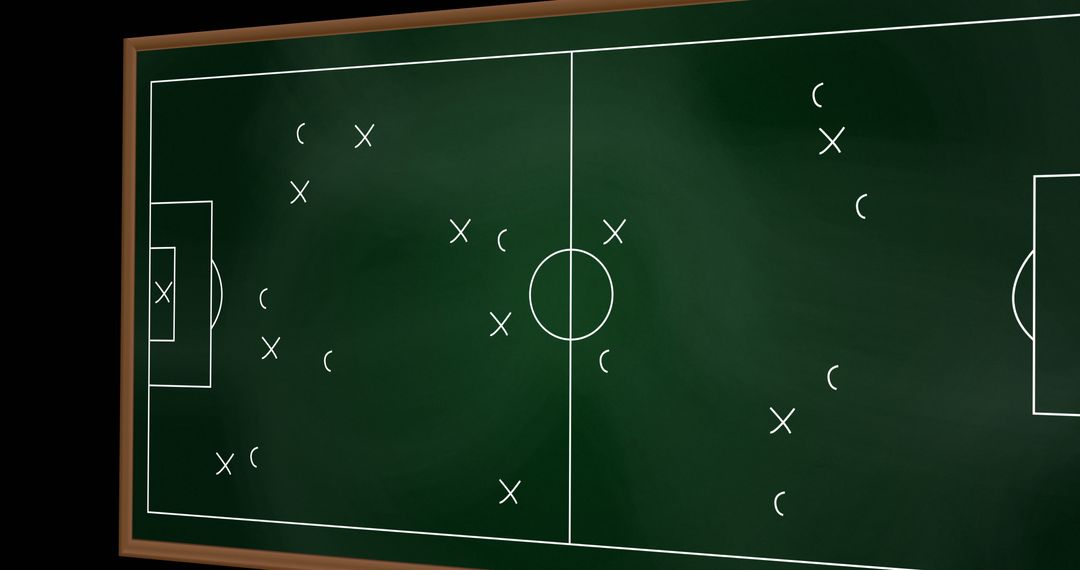 Soccer Strategy Chalkboard with Team Formation Diagram