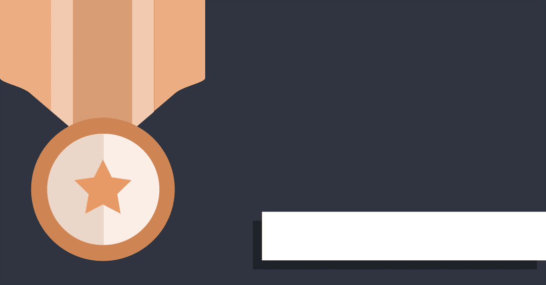 Transparent Medal with Star and Abstract Shapes for Achievement Awards