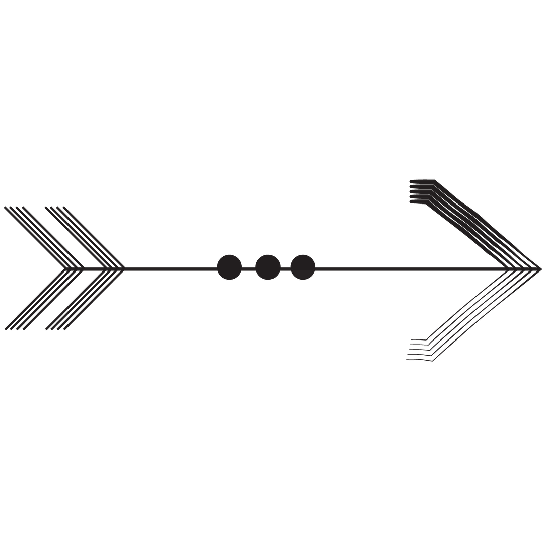 Decorative Brown Arrow Design on Transparent Background