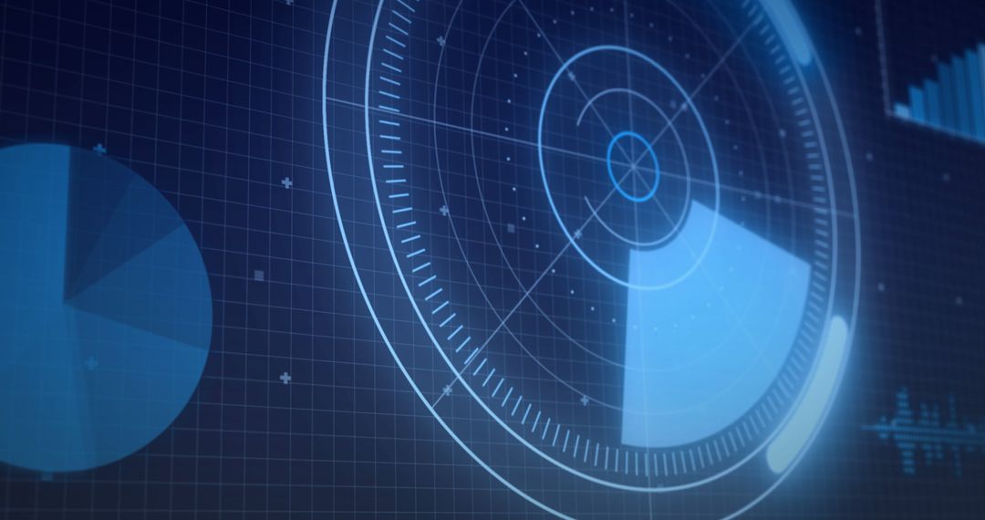 High-Tech Interface with Digital Radar Scanning