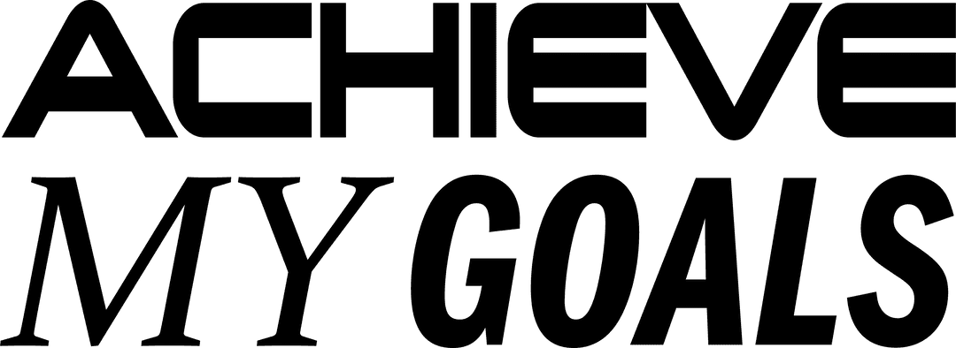 Motivational Digital Text on Transparent Background