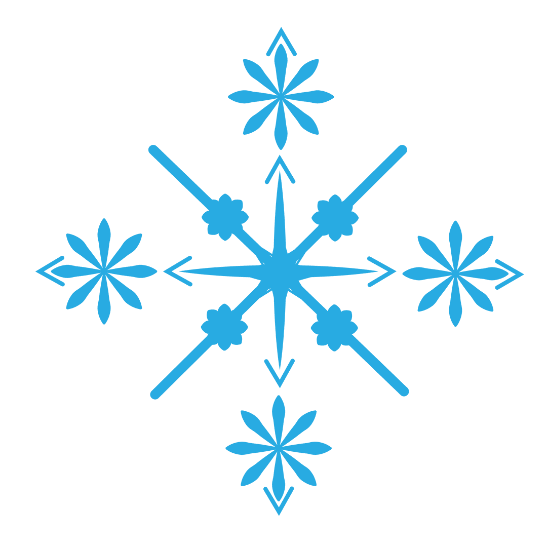 Delicate Transparent Blue Snowflake Illustration