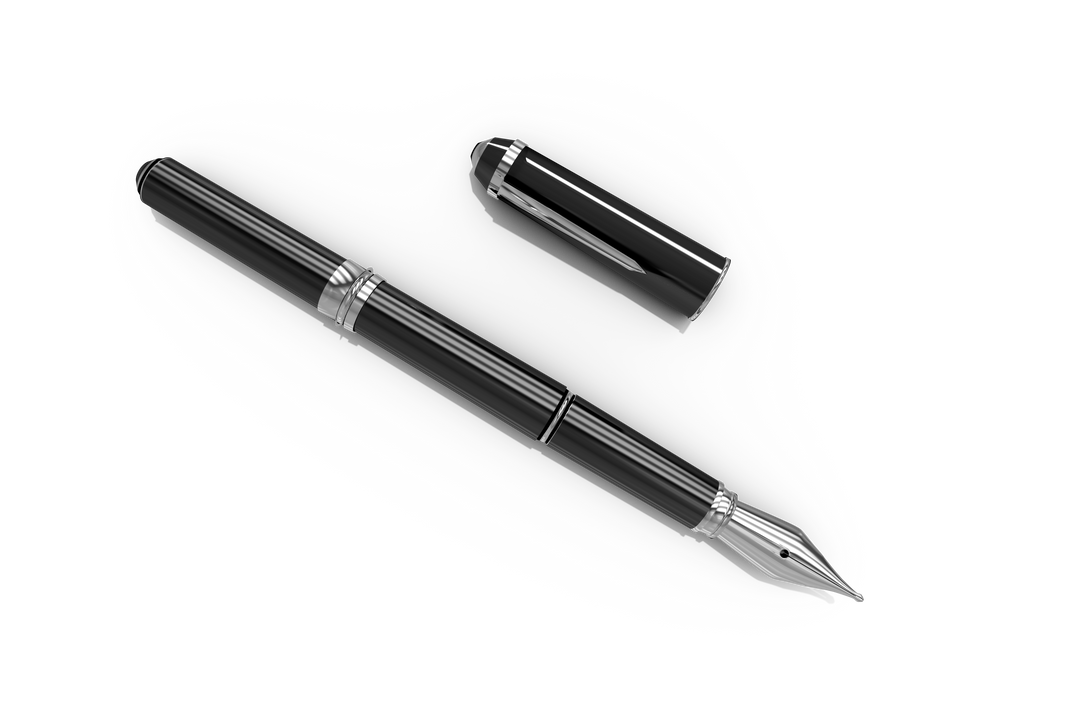 Elegant Black Fountain Pen with Transparent Background for Business and Writing Needs - Download Free Stock Images Pikwizard.com