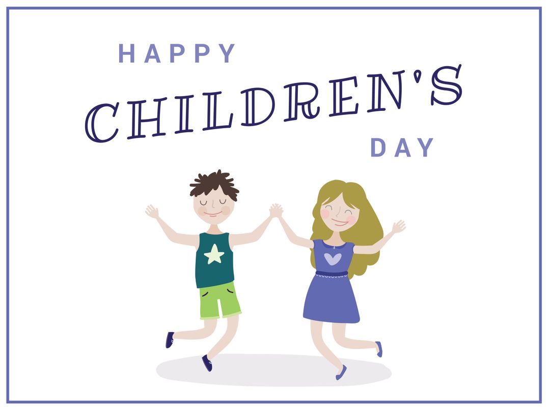 Happy Children's Day with Joyful Cartoon Kids