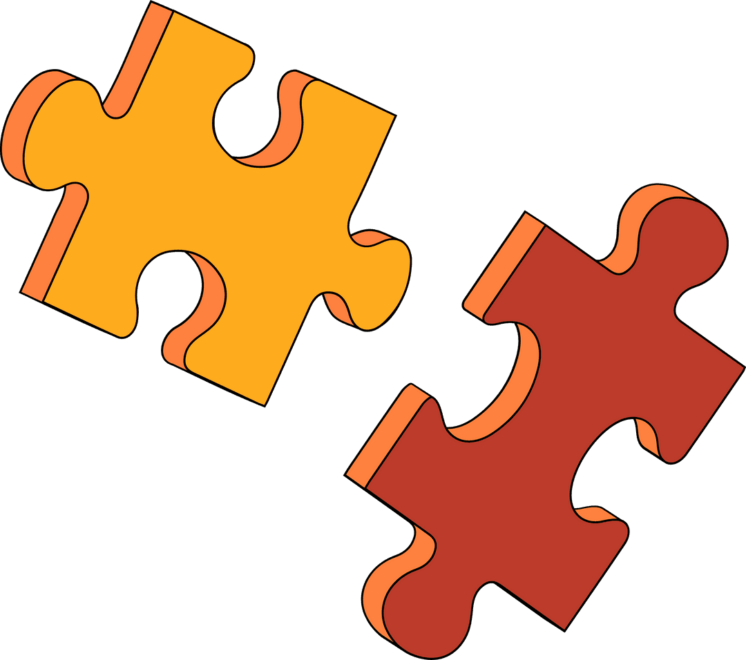 Floating Transparent Isometric Puzzle Pieces in Minimalist Design