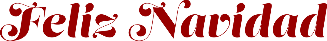 Feliz Navidad Text Overlay on Transparent Background