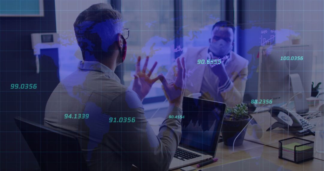 Business Professionals Analyzing Data in Modern Office