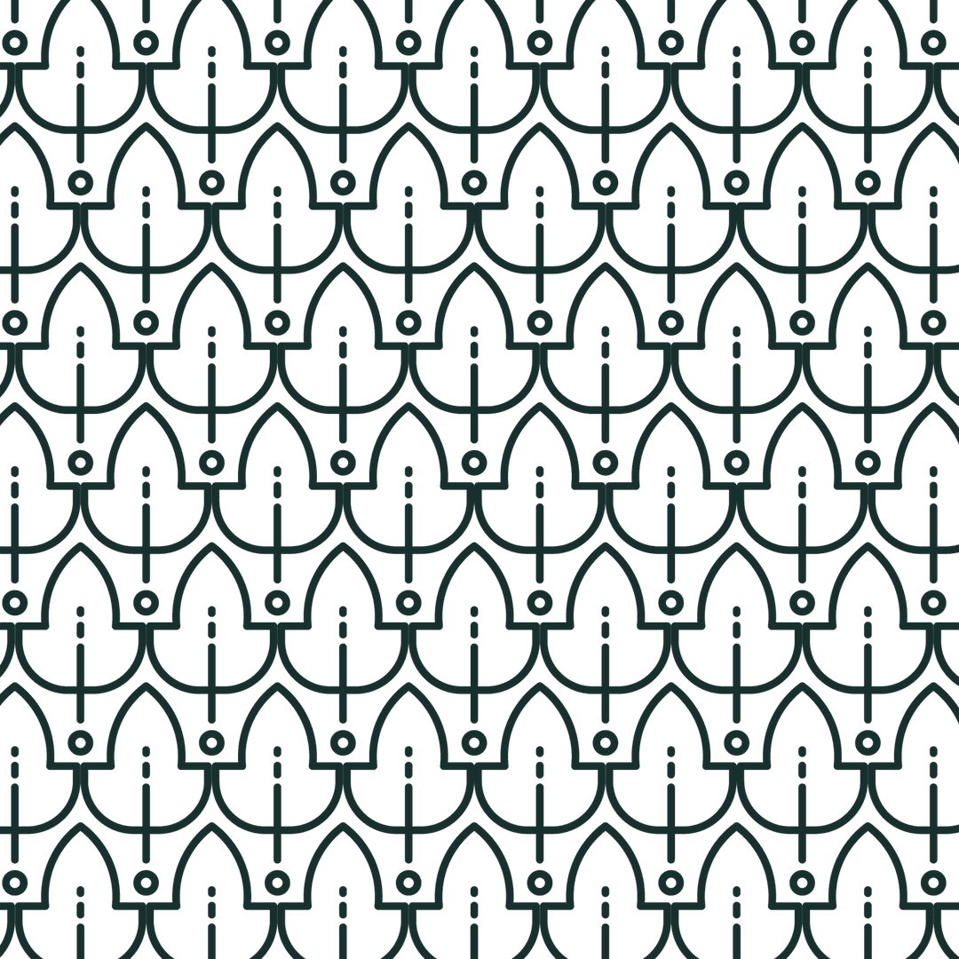 Elegant Black Leaf Pattern on Transparent Background