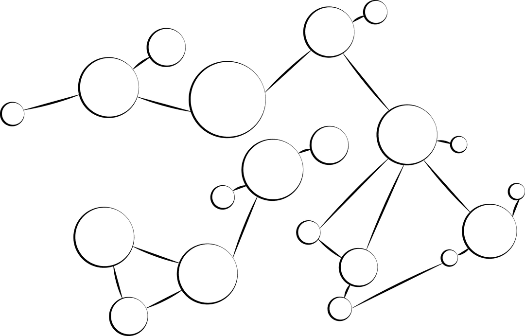 Molecular Connection on Transparent Background