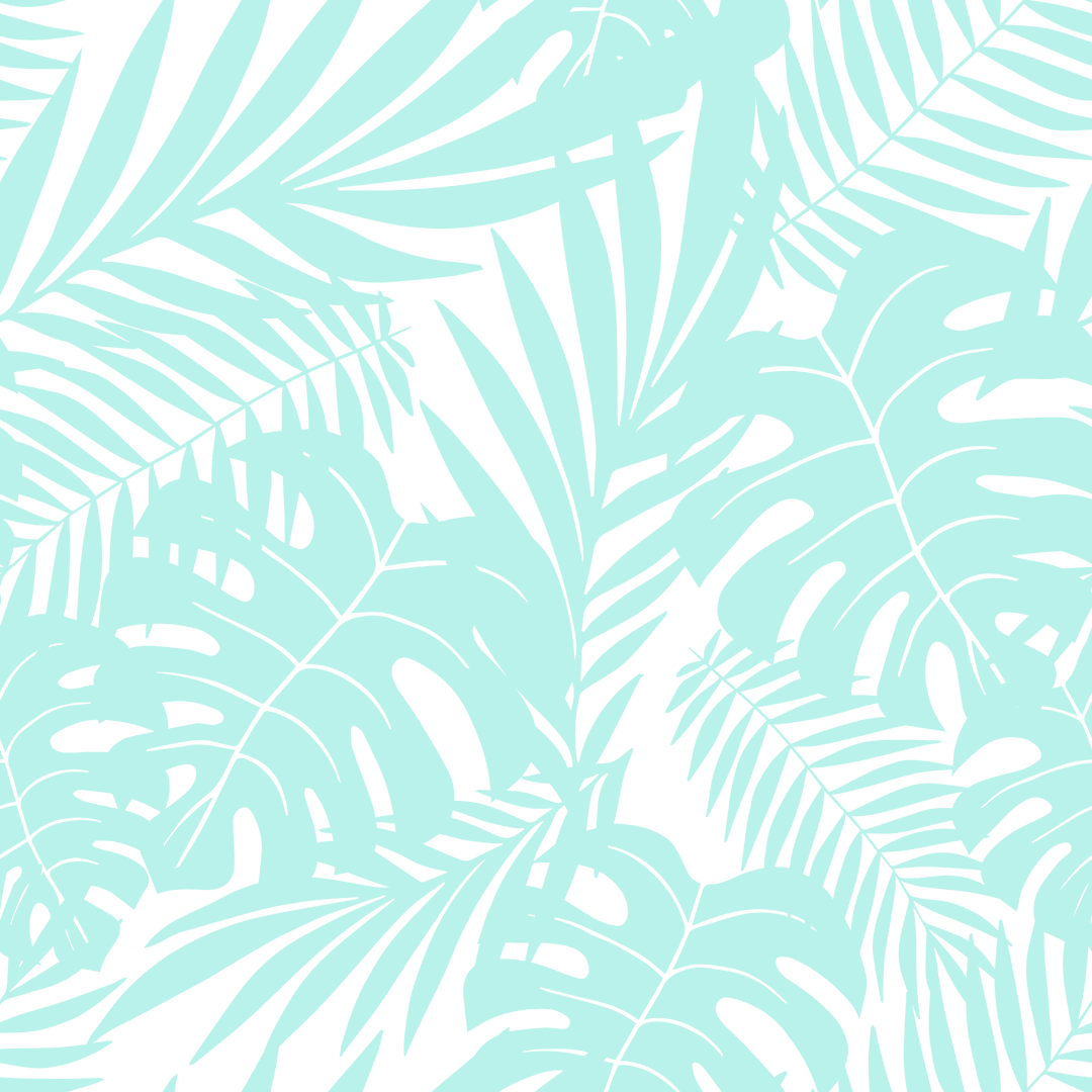 Tropical Leaves Pattern Transparent Background