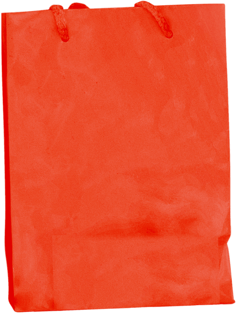 Transparent Red Paper Bag with Rope Handle