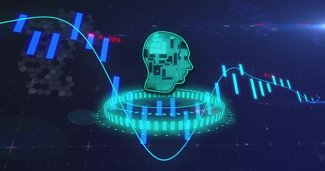 Digital Finance Future AI Data Processing Concept Background
