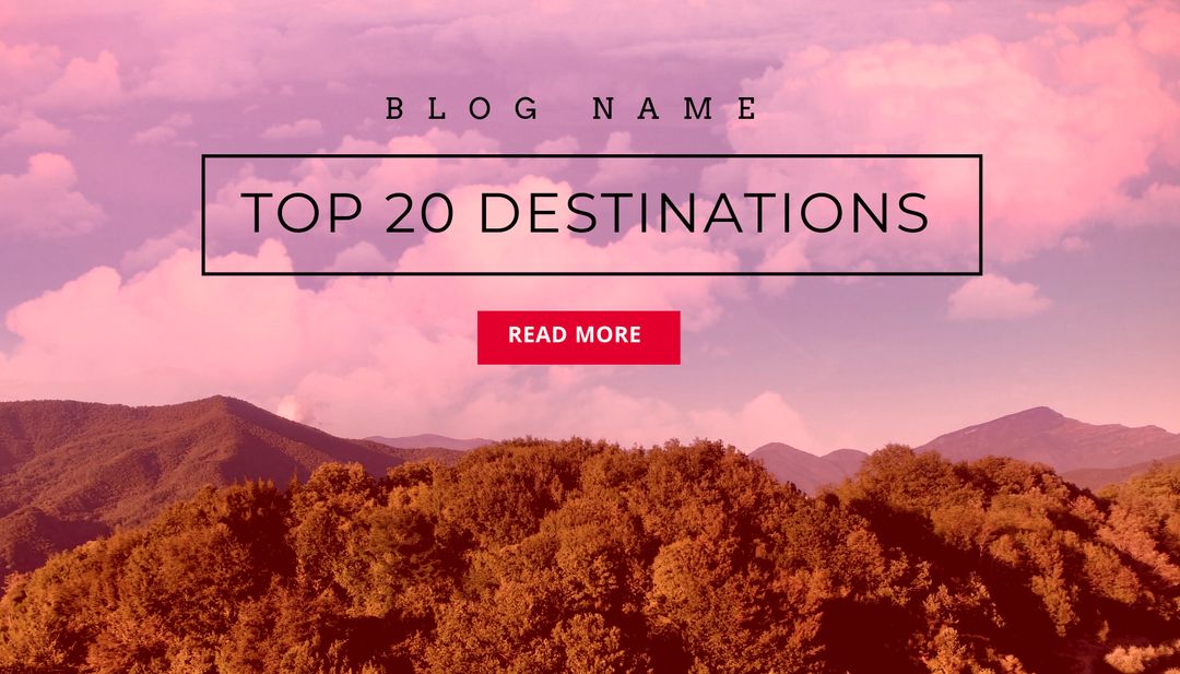 Inspiring Mountain Landscape Travel Blog Cover Design