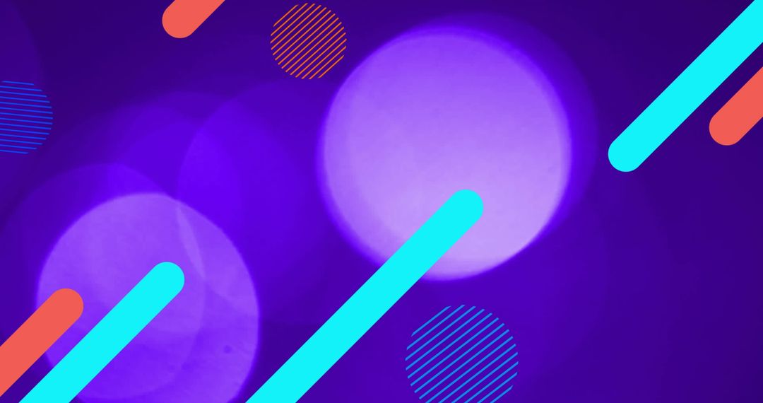 Abstract Geometric Shapes on Blue Gradient