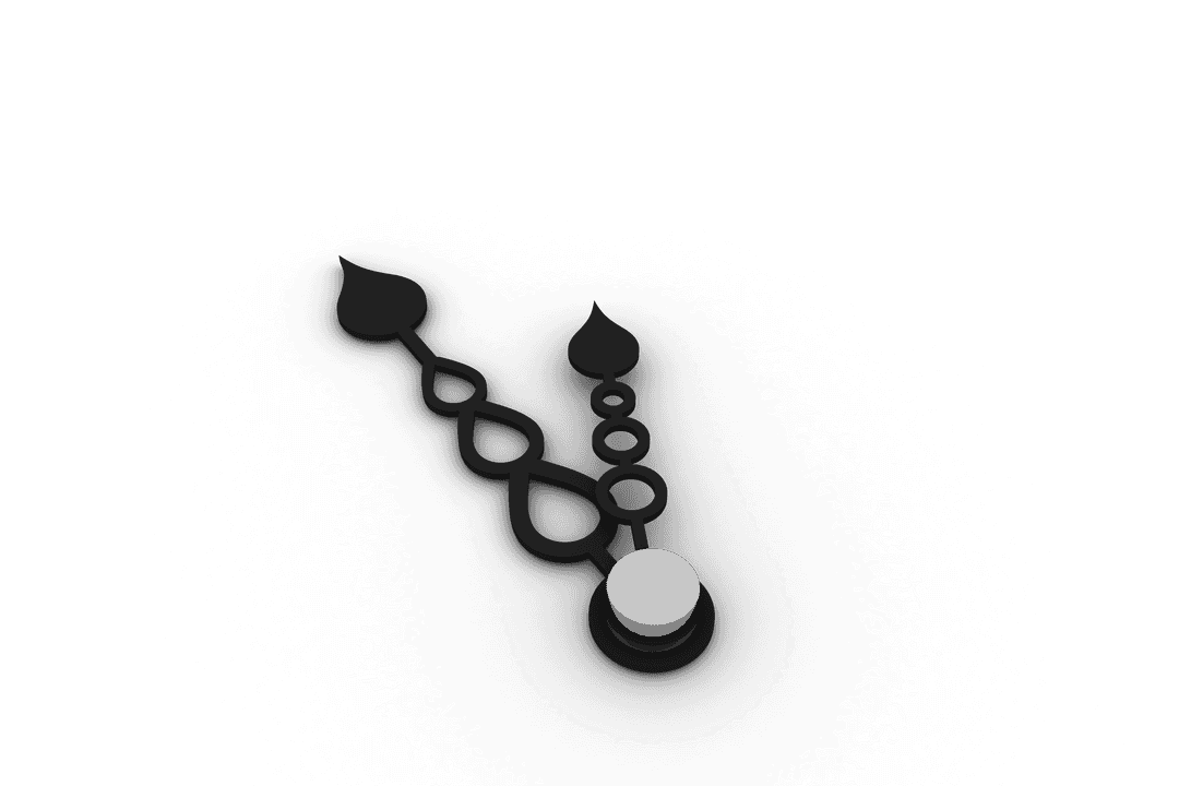 Transparent Clock Hands Vector on White Background