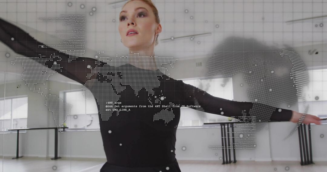 Dynamic Dancer Rehearsing with Digital World Map Overlay