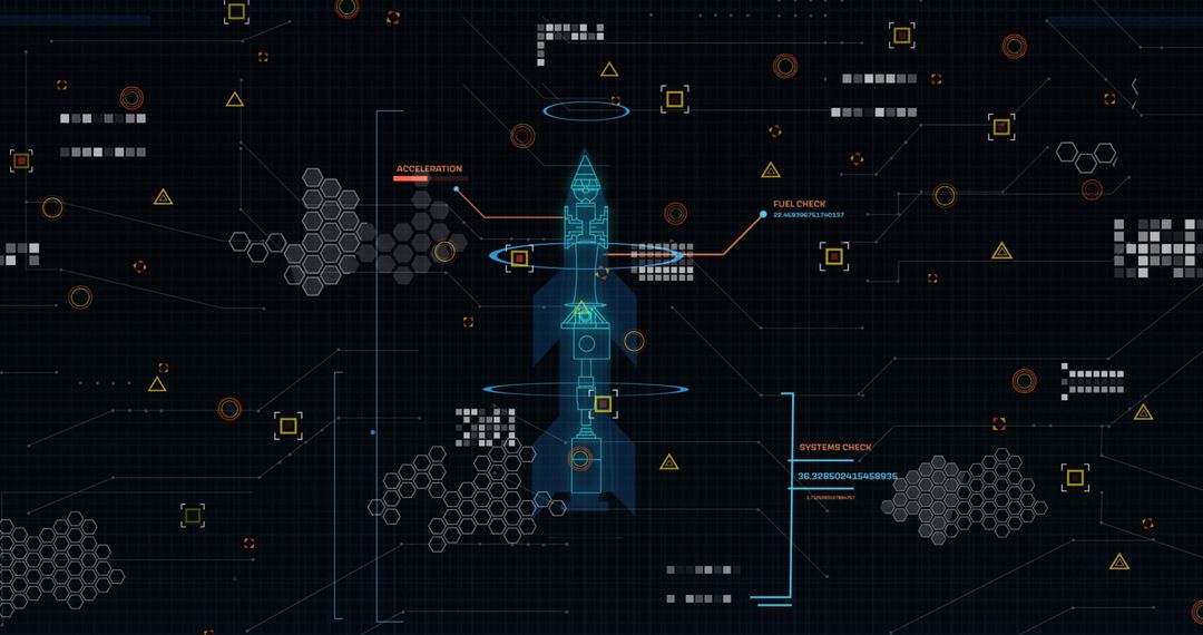 Futuristic Human Anatomy with Digital Interface