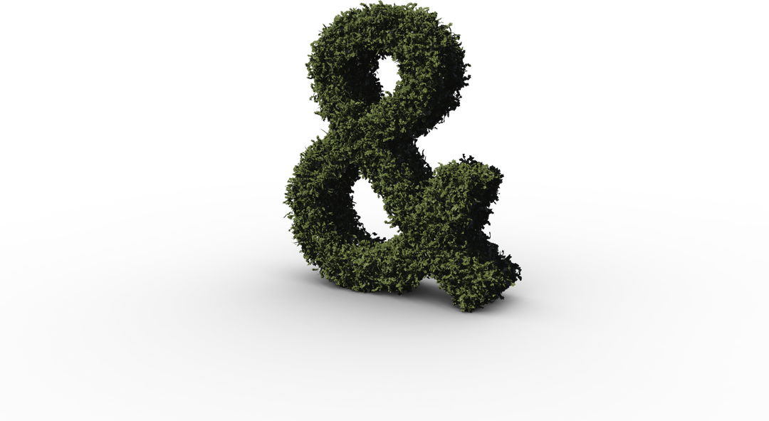 Transparent Ampersand Made from Green Foliage Signifying Ecology - Download Free Stock Images Pikwizard.com