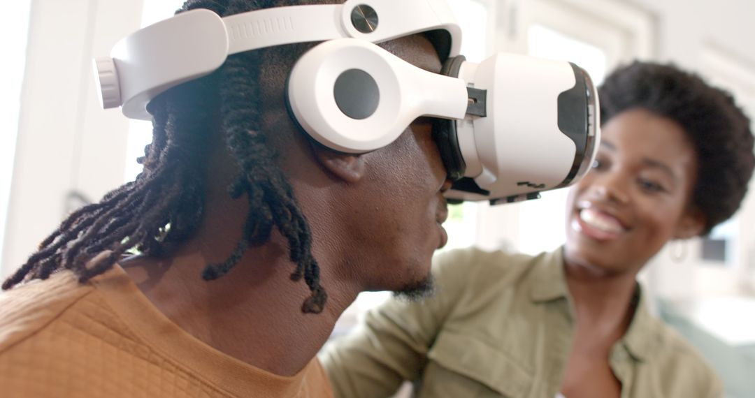 Young Adults Experiencing Virtual Reality at Home