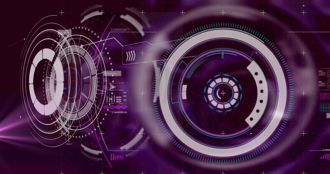 Futuristic Interface with HUD Elements