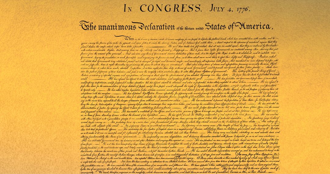 Authentic Historical Declaration Document on Parchment