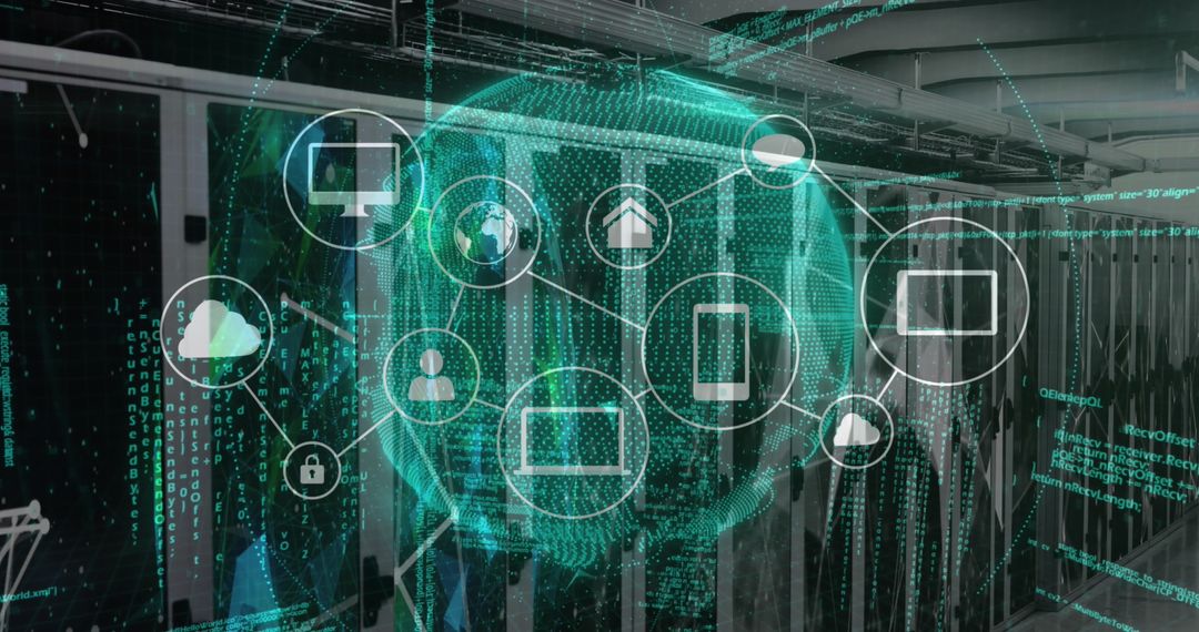 Global network data interfaces connecting modern technology