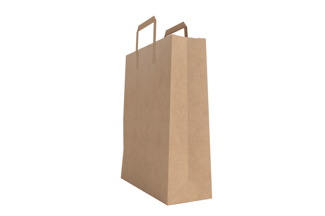 Eco-friendly Brown Paper Shopping Bag on Transparent Background - Download Free Stock Images Pikwizard.com