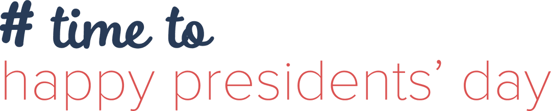 Celebratory Presidents' Day Text on Transparent Background