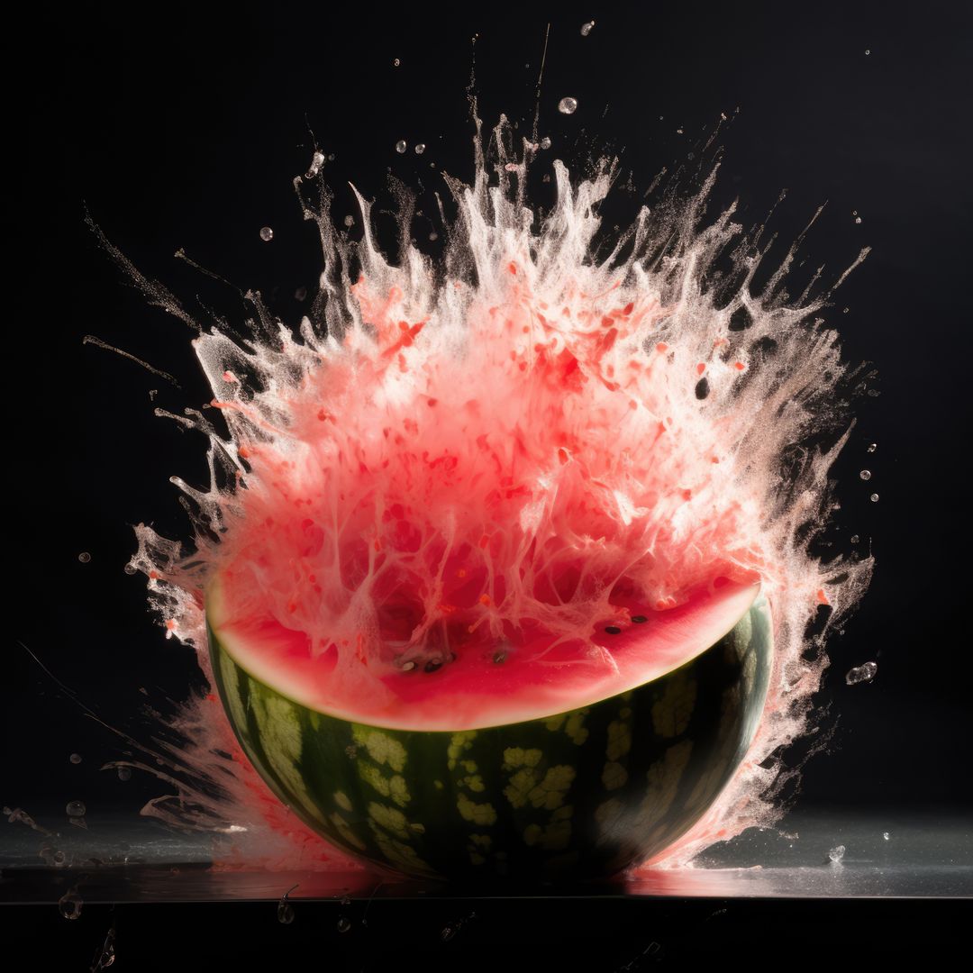 Watermelon Explosion Splattering Juice and Seeds - Free Images, Stock Photos and Pictures on Pikwizard.com