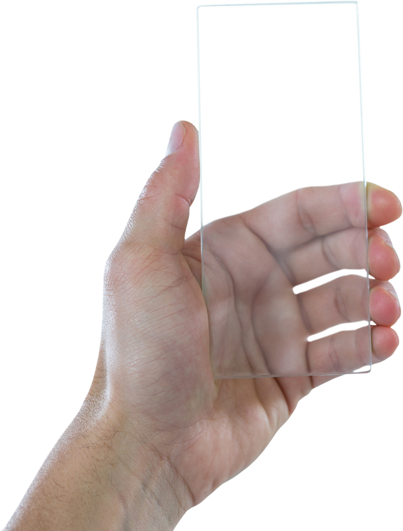 Hand Holding Transparent Futuristic Mobile Phone with Blank Screen - Download Free Stock Images Pikwizard.com